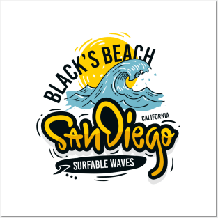 black's beach san diego california Posters and Art